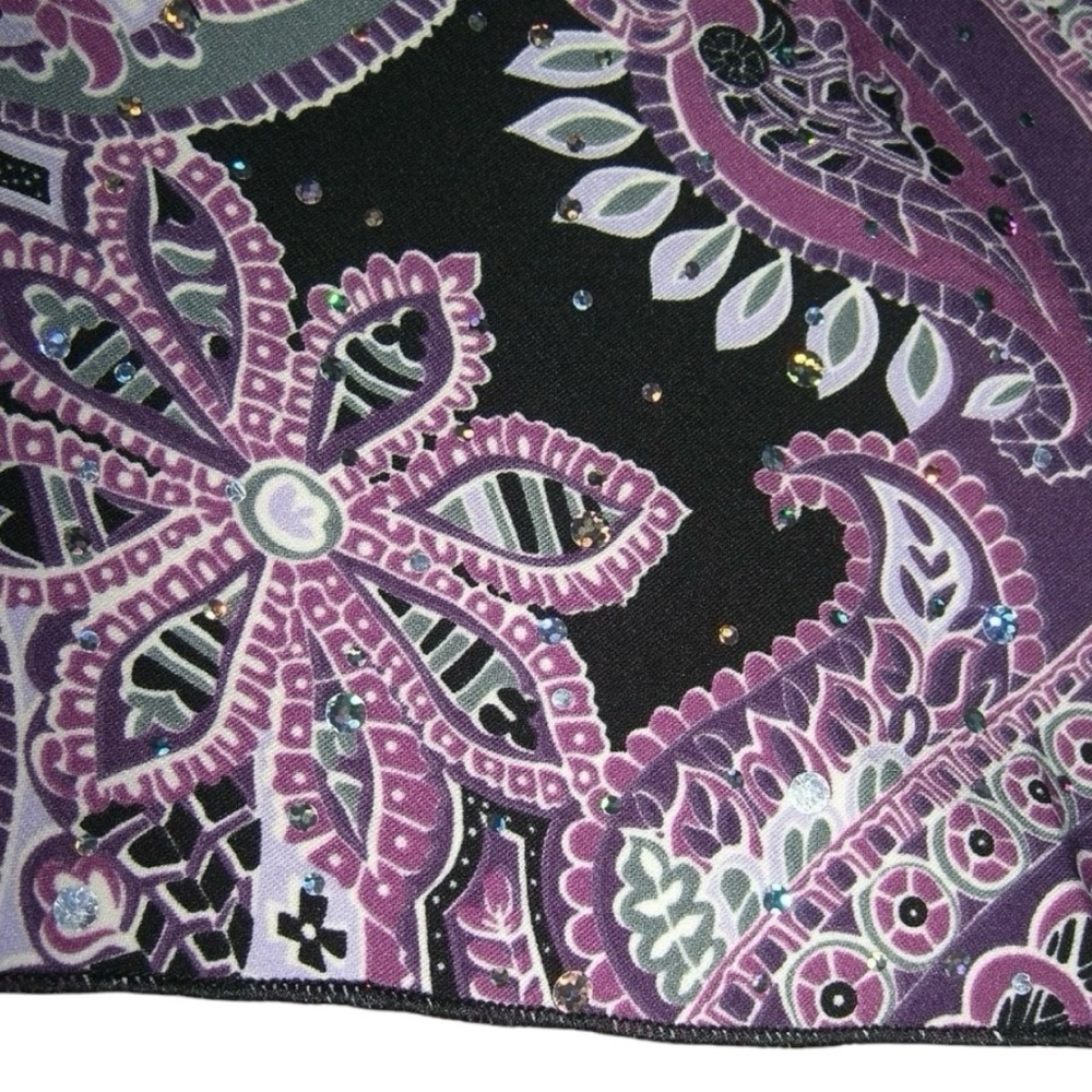 Vintage 90's Blouse Purple Glitter Whimsigoth Goth Fairycore Witchy y2k Boho alt - Picture 7 of 10